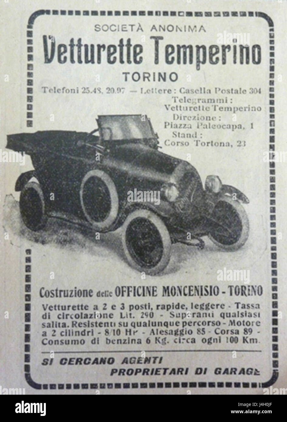 Temperino vintage annuncio Foto Stock