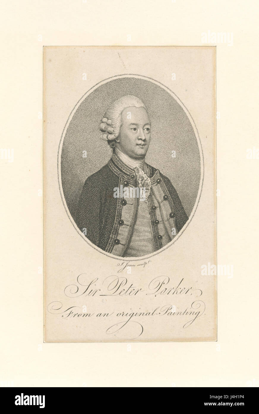 Sir Peter Parker era un ufficiale navale e aristocratico britannico, rinomato per il suo servizio nella Royal Navy durante il XVIII secolo, raffigurato in numerosi ritratti storici. Foto Stock