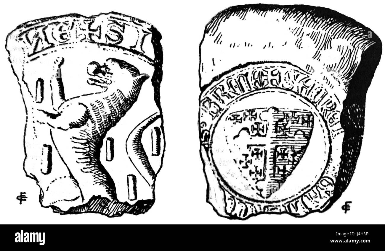 SCeau 1227 gauthier IV Brienne 02994 Foto Stock