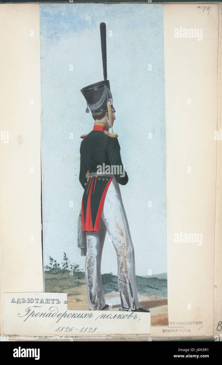 Questa immagine del 1828 cattura una visione storica della Russia, fornendo approfondimenti sul paesaggio culturale, politico o sociale dell'epoca, come documentato in una risorsa della New York Public Library. Foto Stock