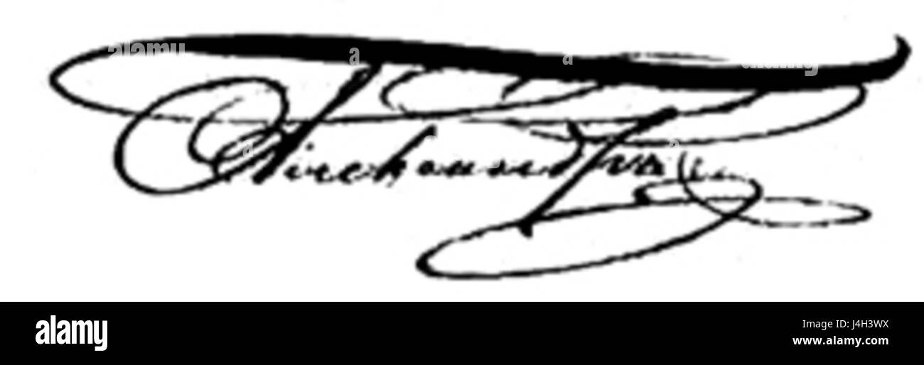 SignatureAlexanderII Foto Stock