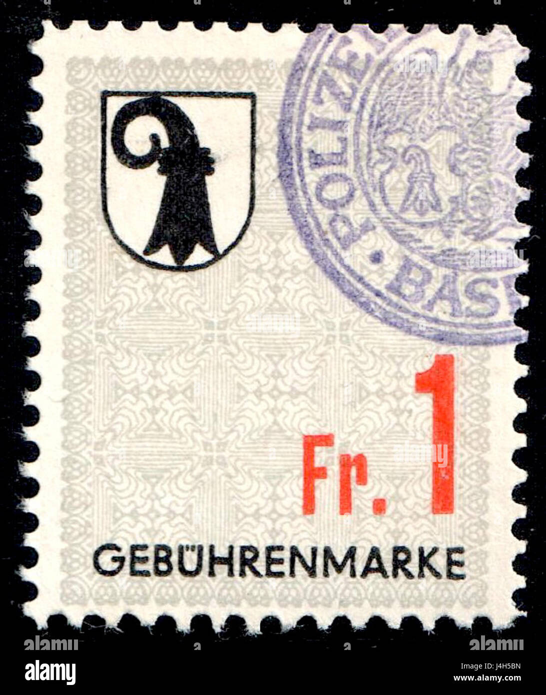 In Svizzera la polizia di Basilea entrate 1FR 81 Foto Stock