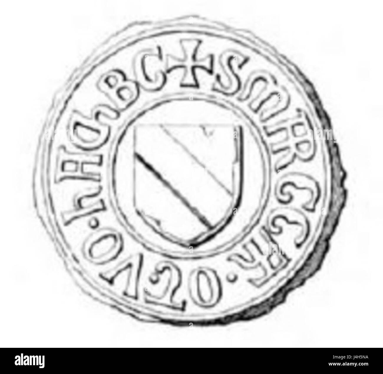 Questo titolo si riferisce a un caso legale tra Siegel otto II e Hachberg. I dettagli del caso possono riguardare questioni giuridiche storiche, anche se è necessario un ulteriore contesto per le specifiche. Foto Stock