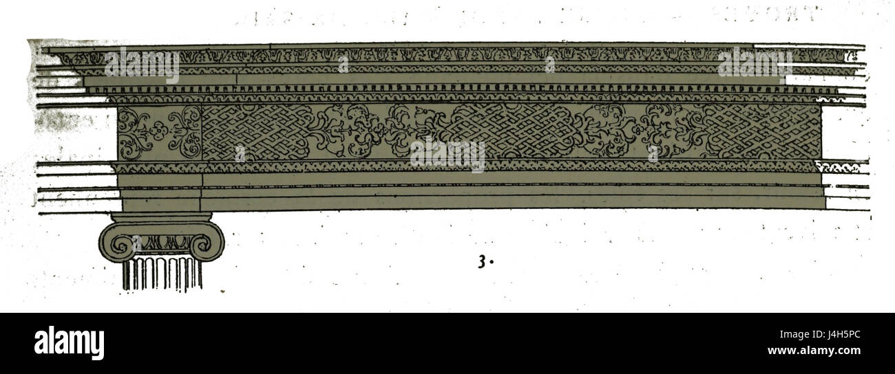 San nizier frise avec rubans grande porte 01371 Foto Stock