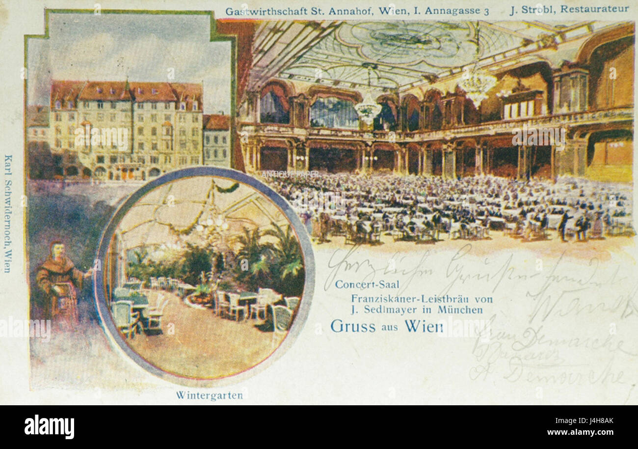 La cartolina di St. Annahof, datata 1901, raffigura il St. Annahof, un sito storico notevole, probabilmente in una posizione europea. La cartolina riflette la tradizione dei primi anni del XX secolo di inviare cartoline come forma di comunicazione. Foto Stock