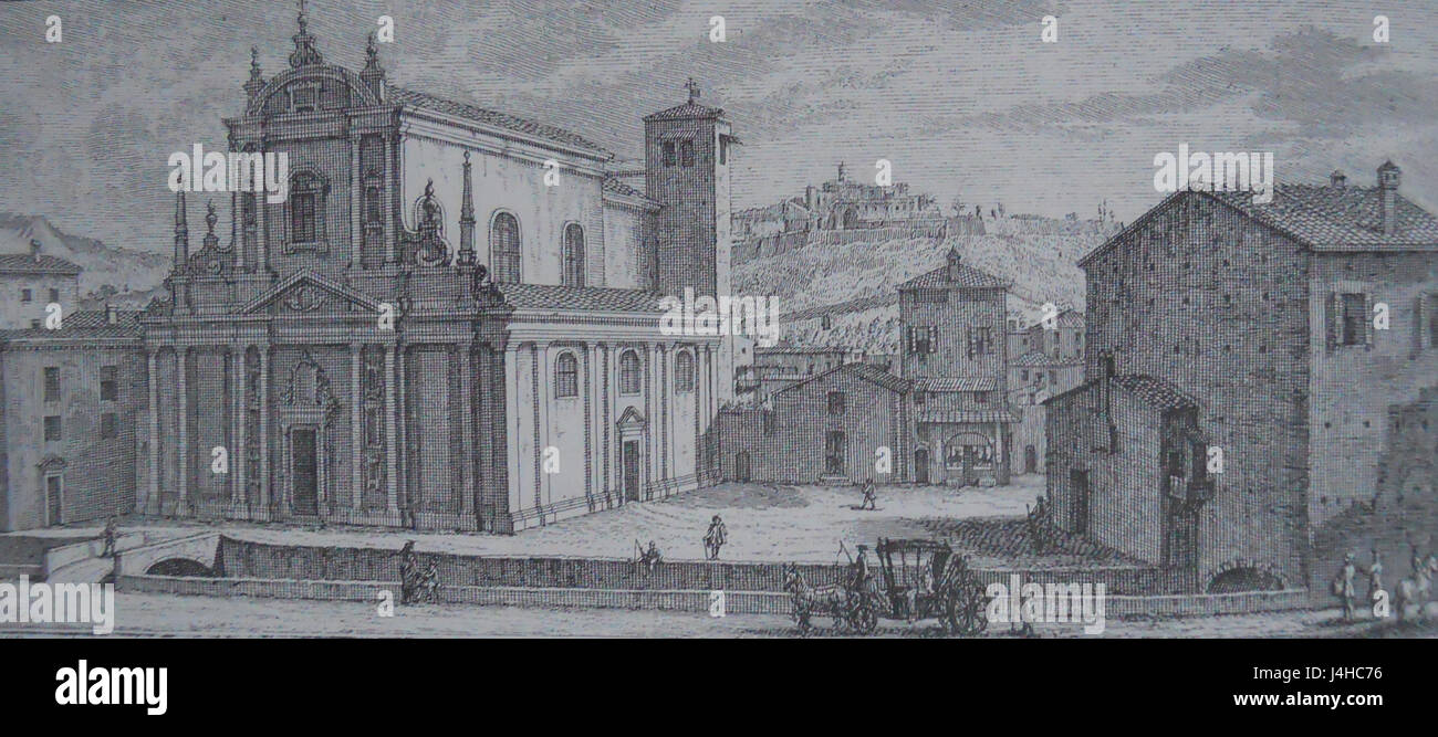 San Faustino maggiore (Brescia) (incisione) Foto Stock