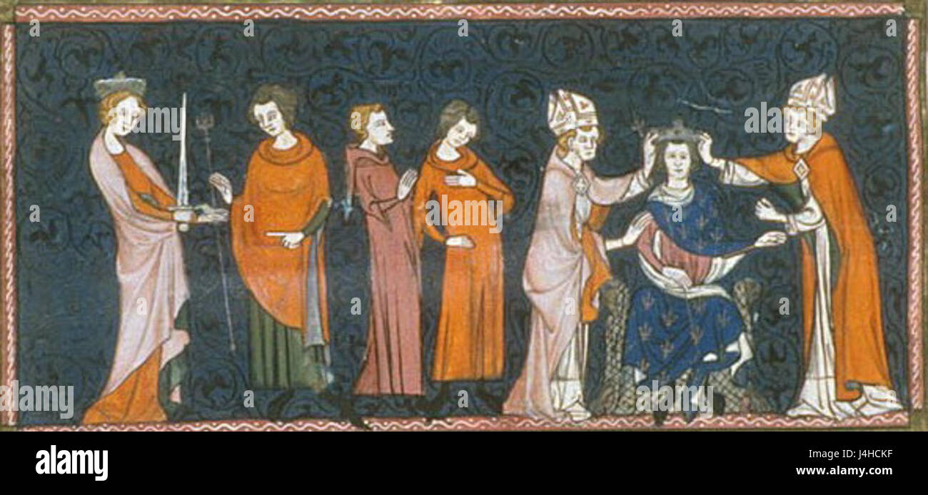 Questa immagine fa probabilmente riferimento alle cerimonie sacre associate al re Luigi II di Francia, concentrandosi sugli aspetti religiosi o cerimoniali del suo regno durante il XVII secolo. Rappresenta l'influenza culturale e religiosa della monarchia all'epoca. Foto Stock