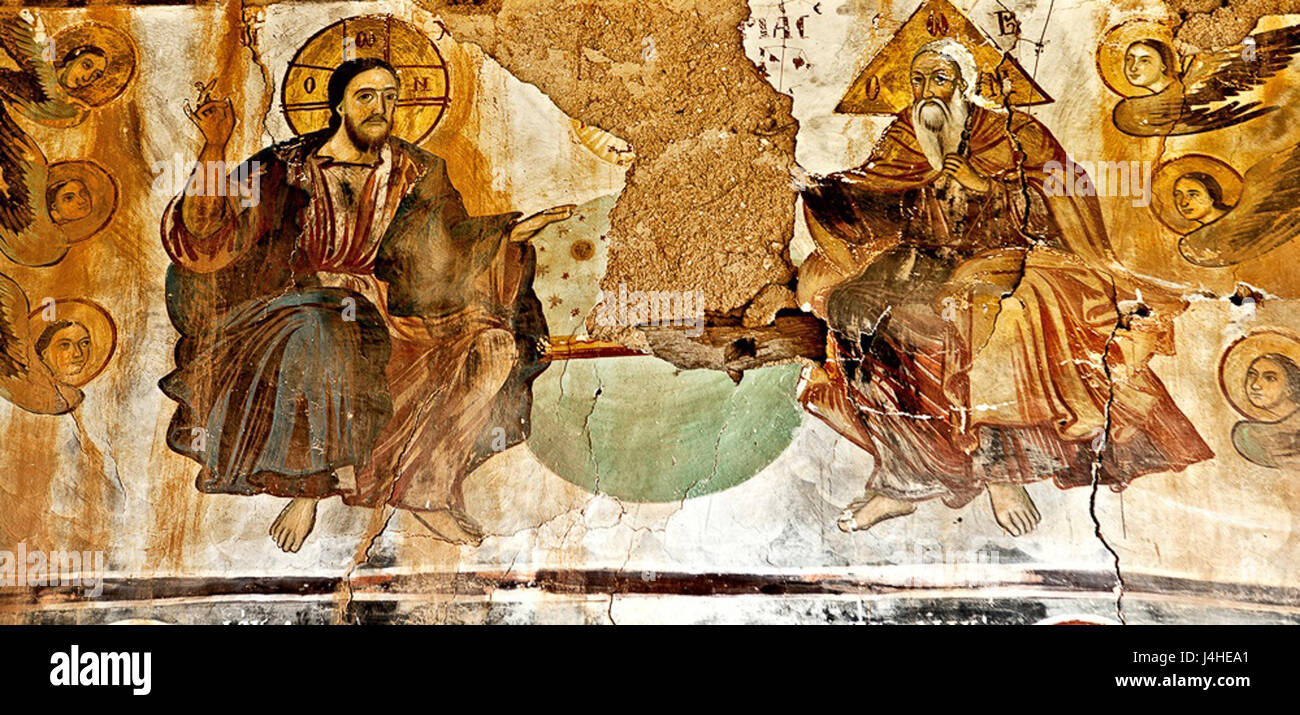 La Chiesa di Santa Maria in Halar® Pozdivishta affresco Foto Stock