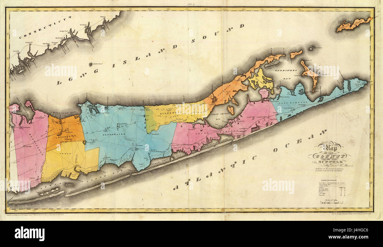 Questo documento storico della contea di Suffolk, risalente al 1829, offre approfondimenti sugli aspetti amministrativi, sociali e geografici della regione durante l'inizio del XIX secolo. Foto Stock