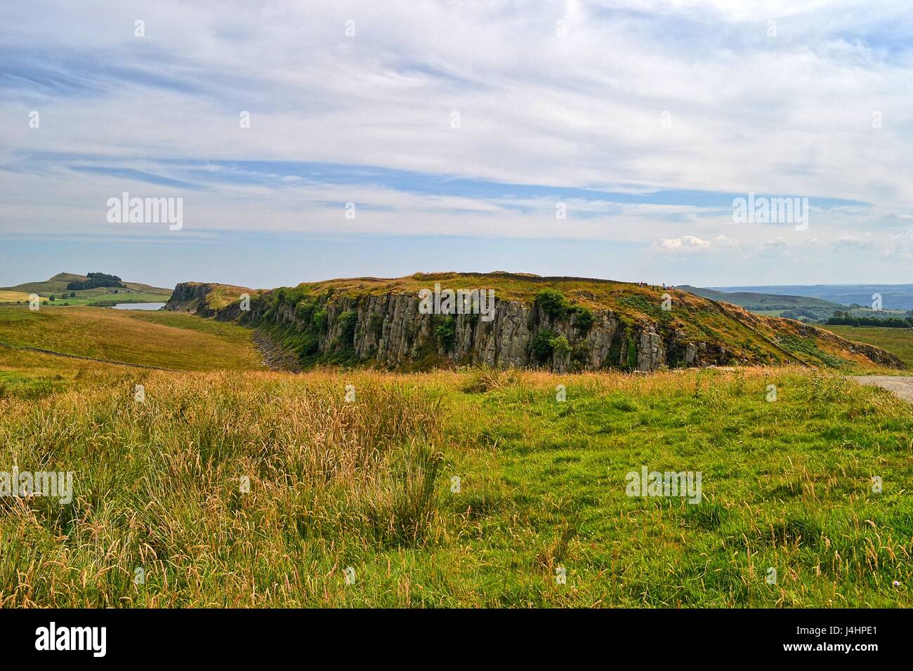 Steel Rigg, Hadrian's Wall, Borders, Northumberland, UK Foto Stock