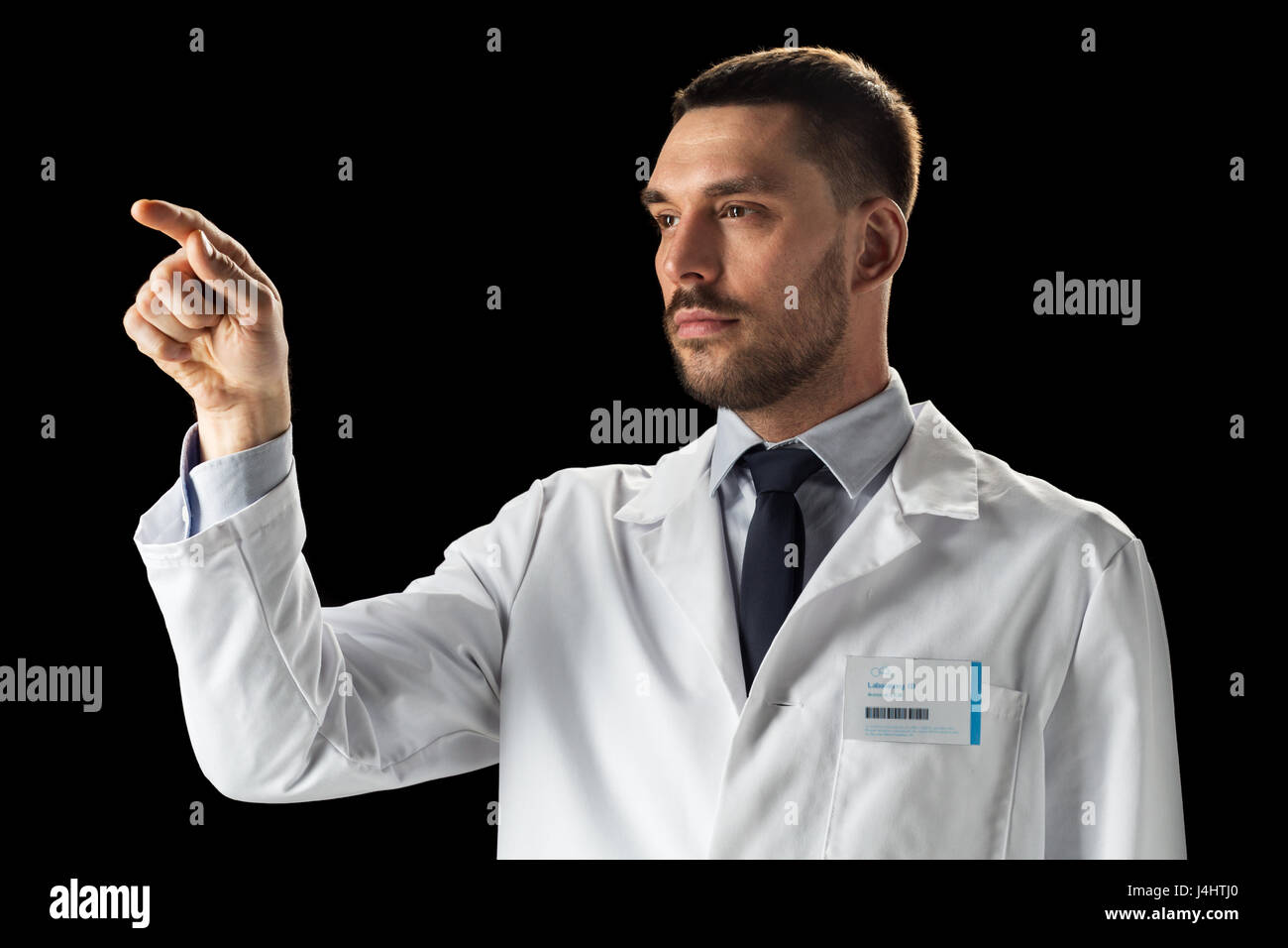 Medico o scienziato in camice bianco Foto Stock