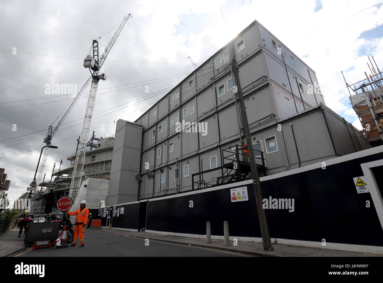 Prosegue la costruzione del nuovo stadio vicino a White Hart Lane, Londra. Stampa foto di associazione. Foto data venerdì 12 maggio 2017. Foto di credito dovrebbe leggere: Simon Cooper/PA FILO Foto Stock