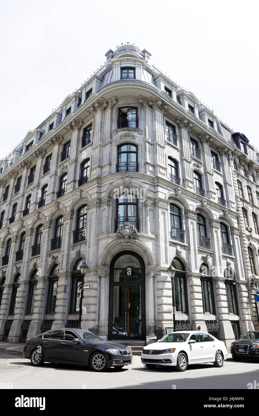 Hotel Gault, dell'architettura del Secondo Impero, Vieux-Montréal, Montreal, Quebec, Canada Foto Stock
