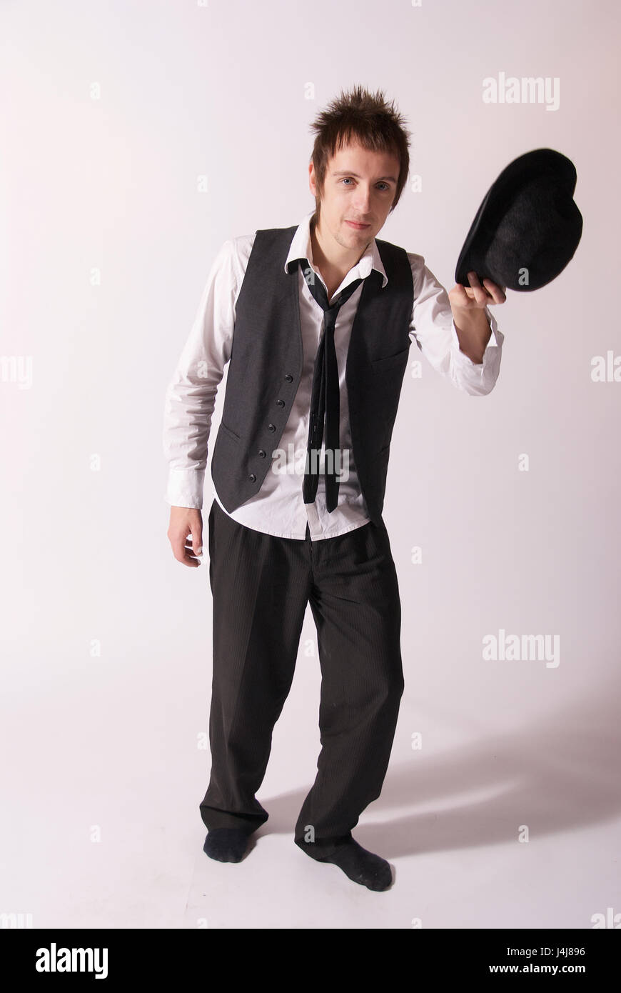 Giovane uomo in studio - fashion shoot Foto Stock