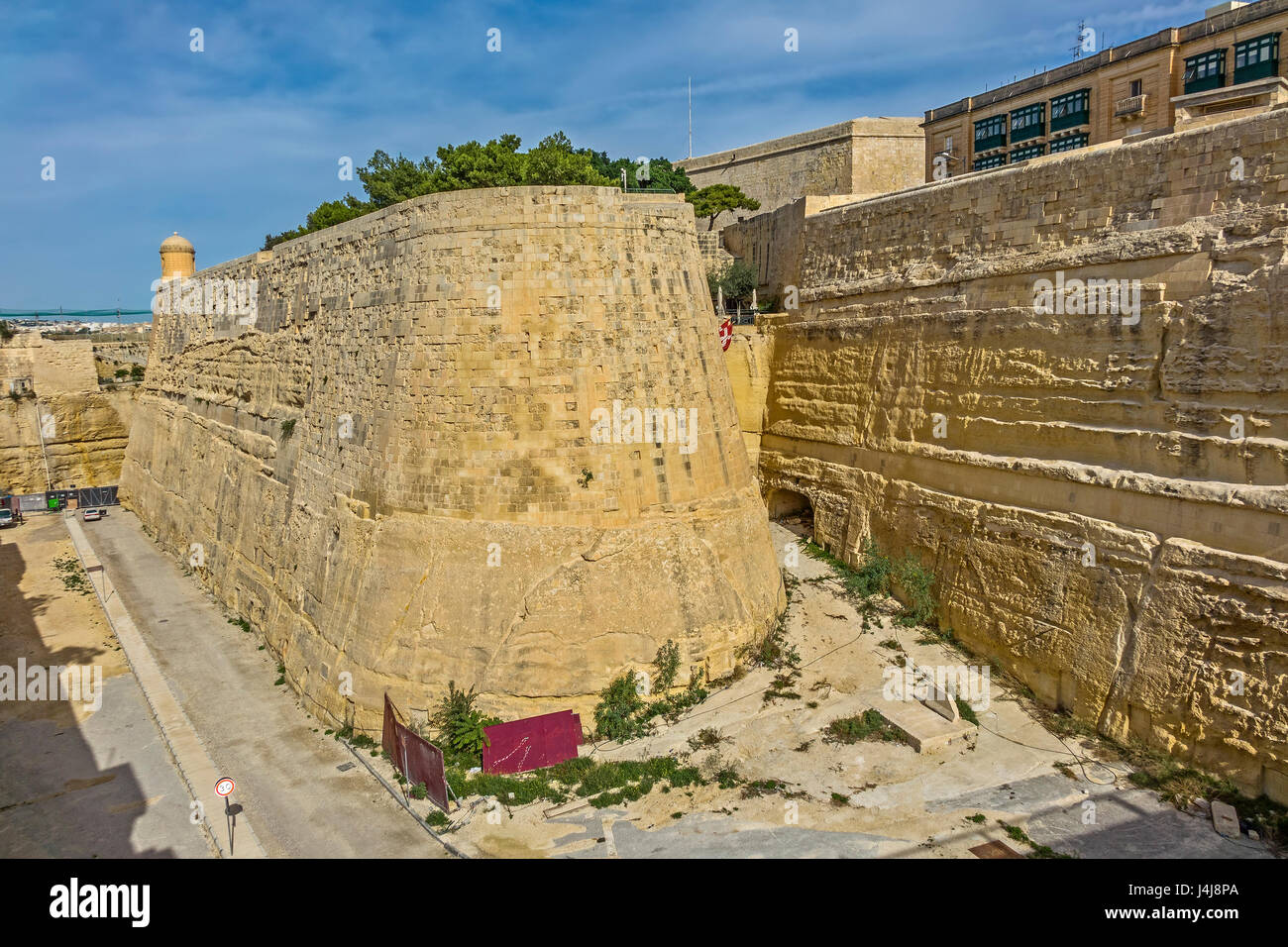 Assedio difese a La Valletta, Malta Foto Stock
