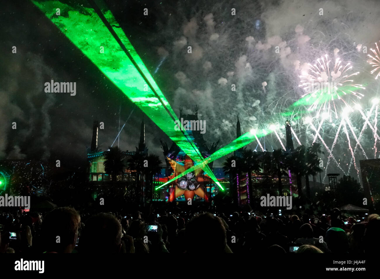 "Jingle Bell, Jignle Bam' natale di fuochi d'artificio a Disney Studios Hollywood Orlando Foto Stock