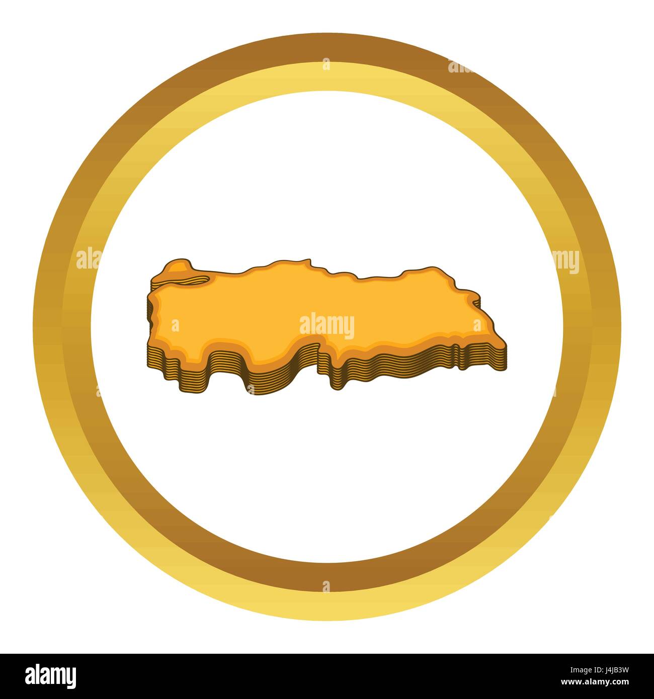 La Turchia mappa icona vettore Illustrazione Vettoriale