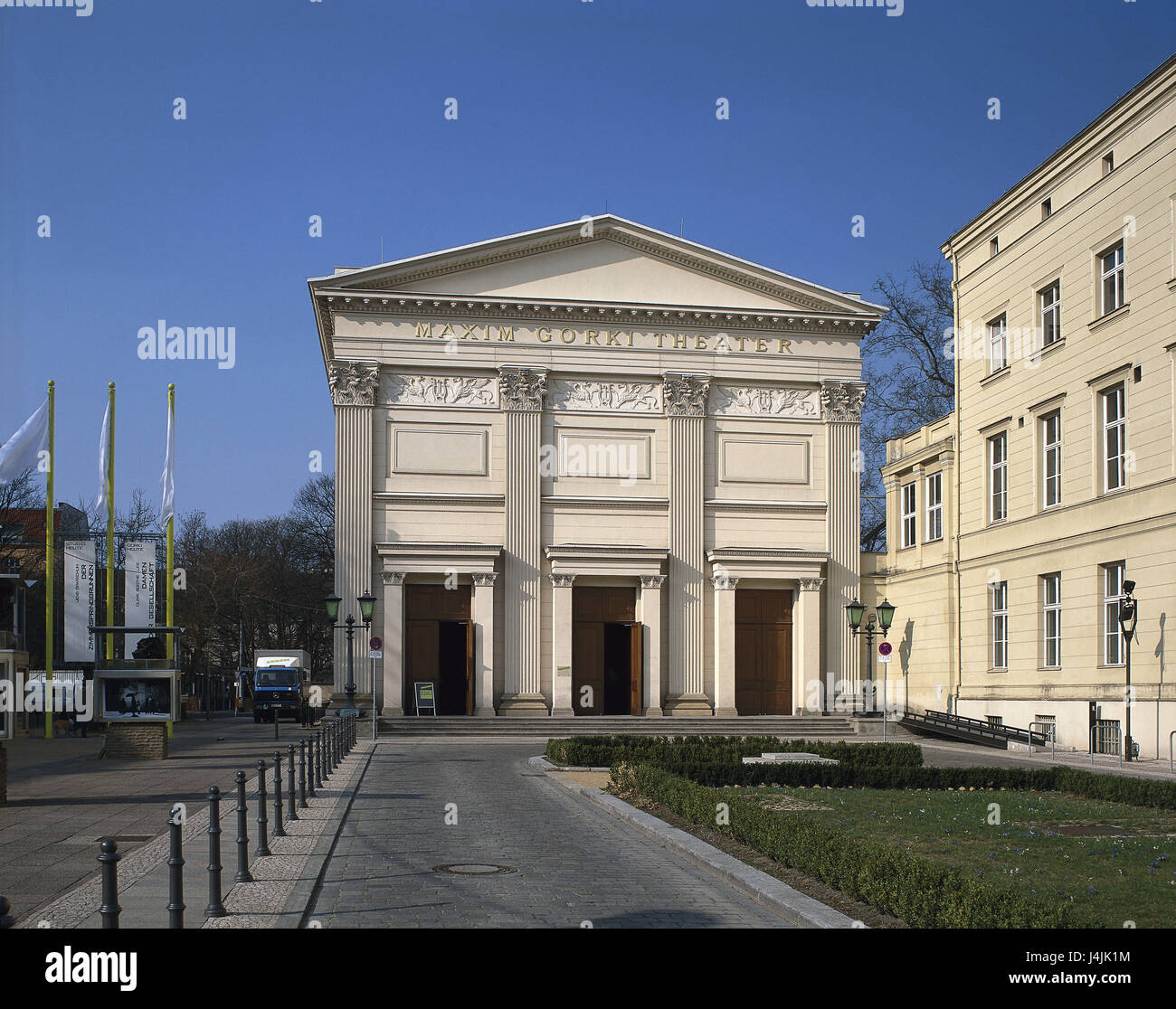 Germania Berlino centro, Maxim Gorki teatro di Europa, Berlino, città capitale, teatro, edificio, struttura, architettura, cultura, arte, luogo di interesse, estate Foto Stock