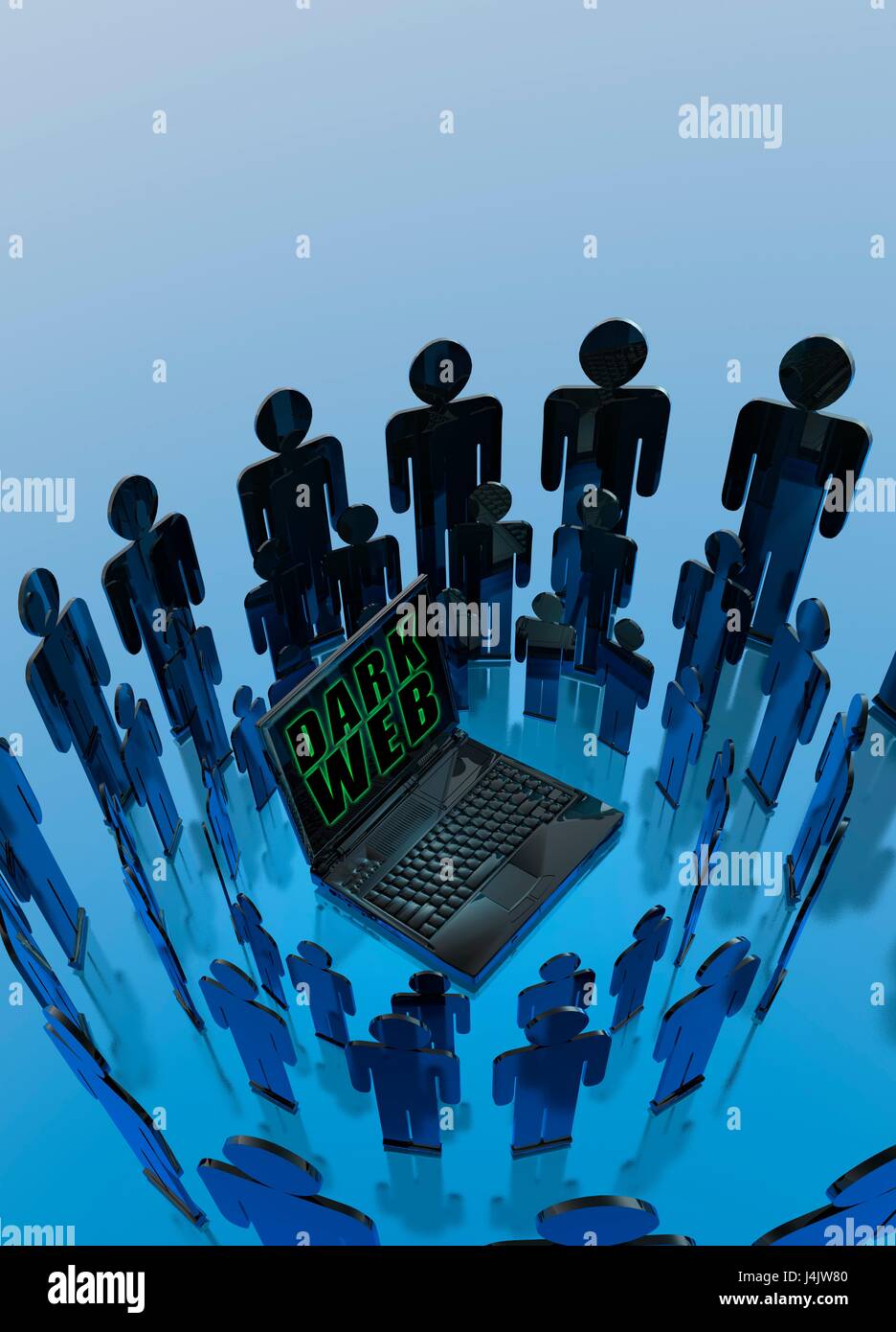 Web scuro, illustrazione concettuale. Foto Stock