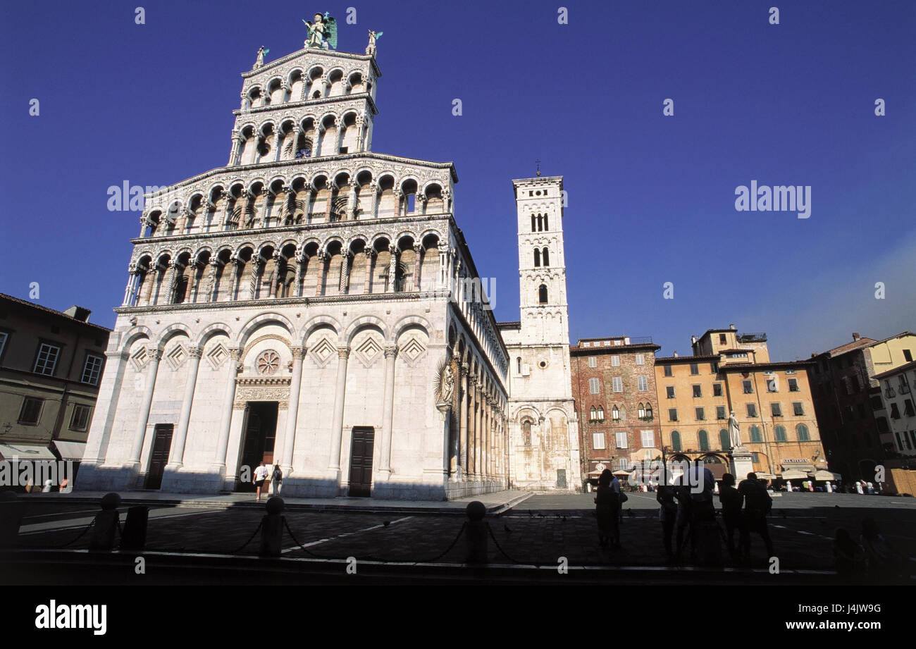 L'Italia, Toscana, Lucca, Piazza San Michele, la chiesa di San Michele in Foro Toscana, provincia di Lucca, Provincia Tu Lucca, struttura, storicamente, architettura, esterno Foto Stock