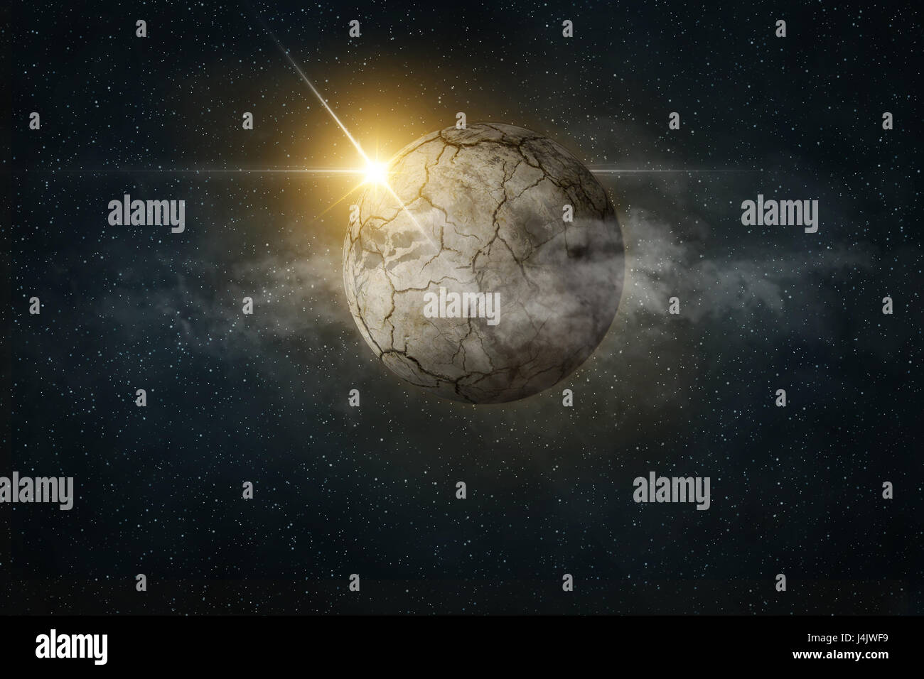Pianeta lontano nello spazio profondo Foto Stock