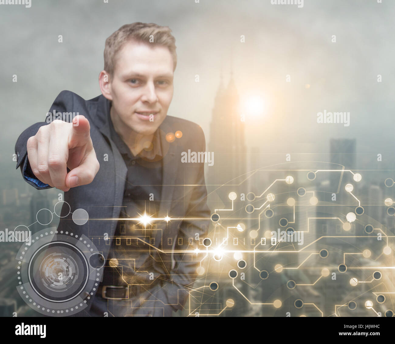 Technology business imprenditore Foto Stock