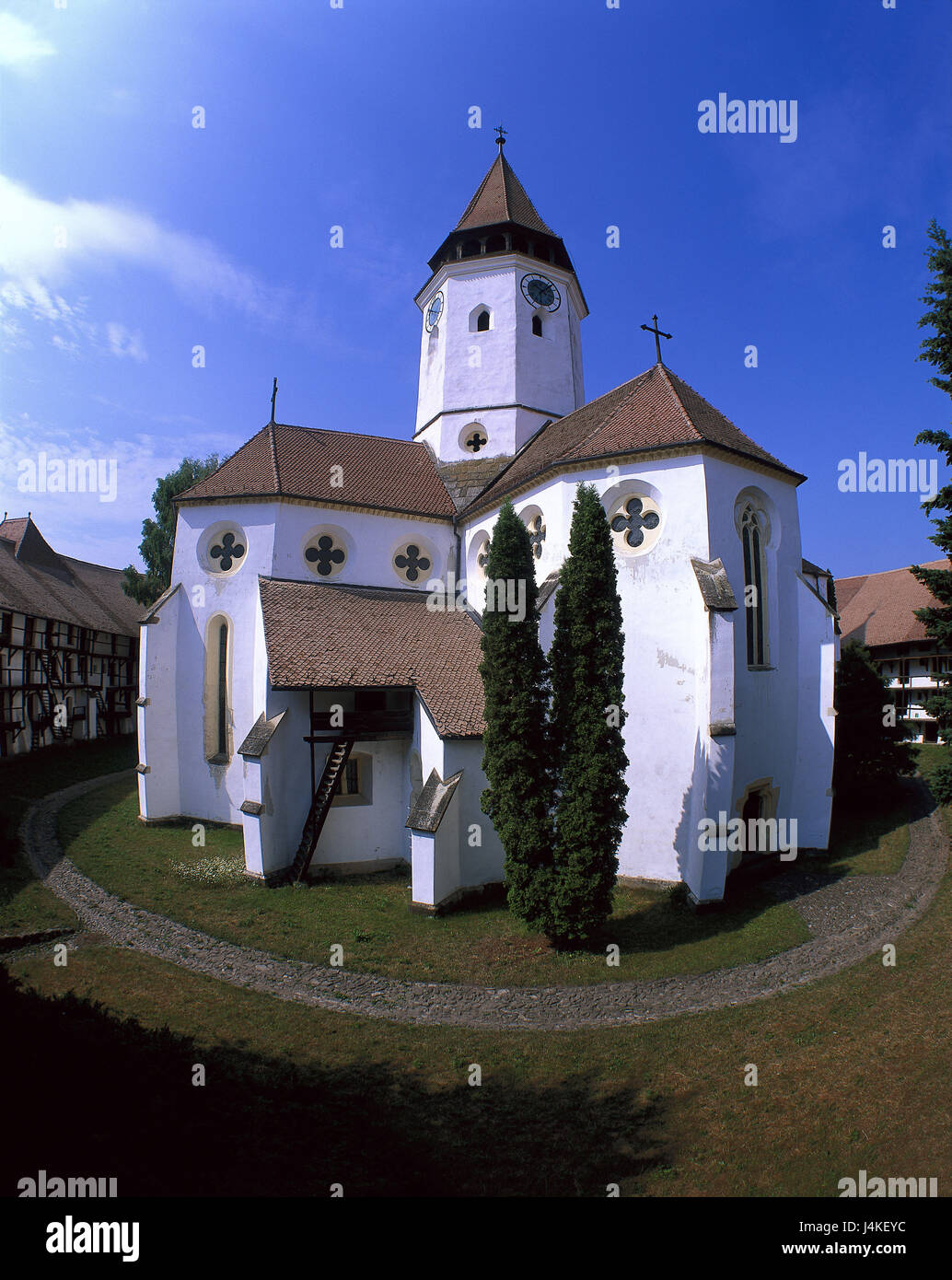 La Romania, Transilvania, Prejmer, chiesa, 15 cent. Europa sud-orientale e dei Balcani, Transilvania, Tartlau, chiesa parrocchiale, stile architettonico gotico, gotico, architettura e cultura, luogo di interesse Foto Stock