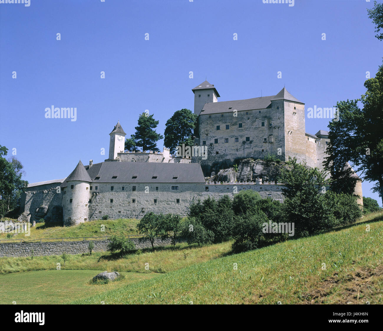 Bassa Austria, foresta quarta, castello Rappottenstein Europa, parrocchia di mercato, luogo posto, luogo di interesse, fortificazione, landmark, attacco militare, di confine weir, nel 1157 per la prima volta menzionato, struttura, cultura, architettura Foto Stock