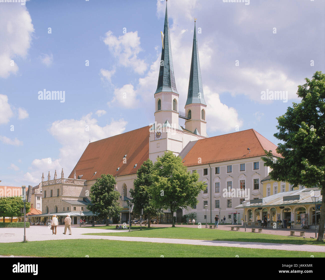 In Germania, in Baviera, Altötting, penna chiesa parrocchiale pezzo Phillipp e Jakob Europa, Germania meridionale, Alta Baviera, Città, Città distretto, luogo di pellegrinaggio, edificio, struttura, architettura, chiesa, costruzione sacra, collegiata, chiesa parrocchiale, stile architettonico gotico, si accumula nel 1499 - nel 1511 Foto Stock