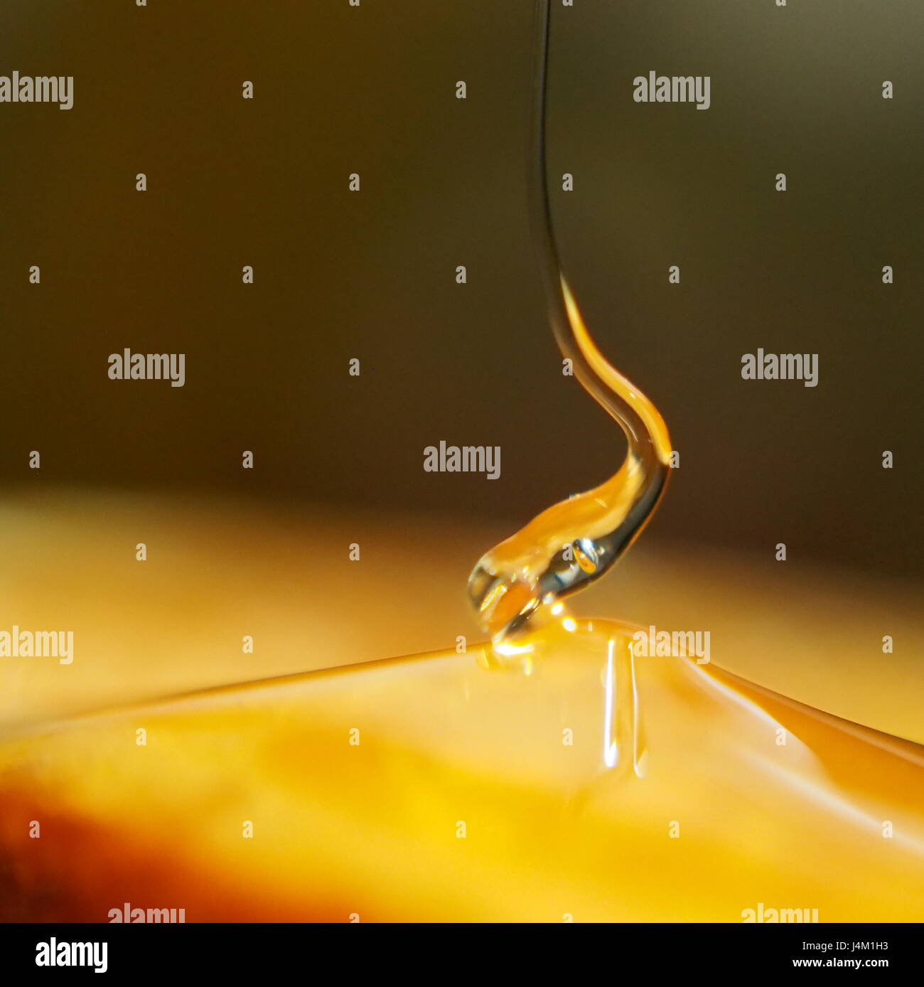 Estrema vista ravvicinata di frutta di arancia e miele Foto Stock