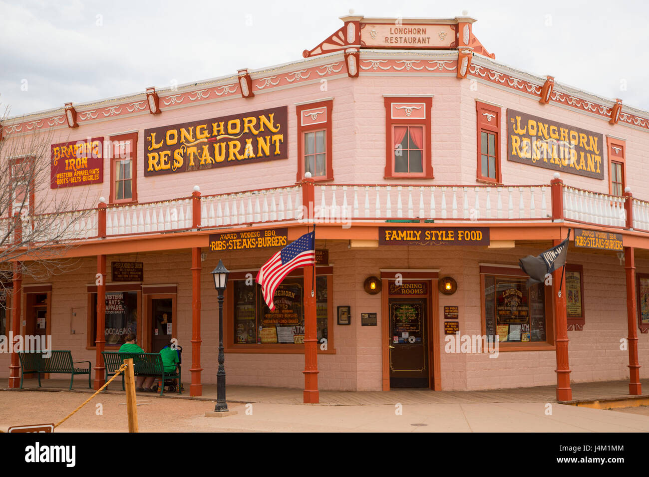 Longhorn ristorante, un oggetto contrassegnato per la rimozione definitiva, Arizona Foto Stock