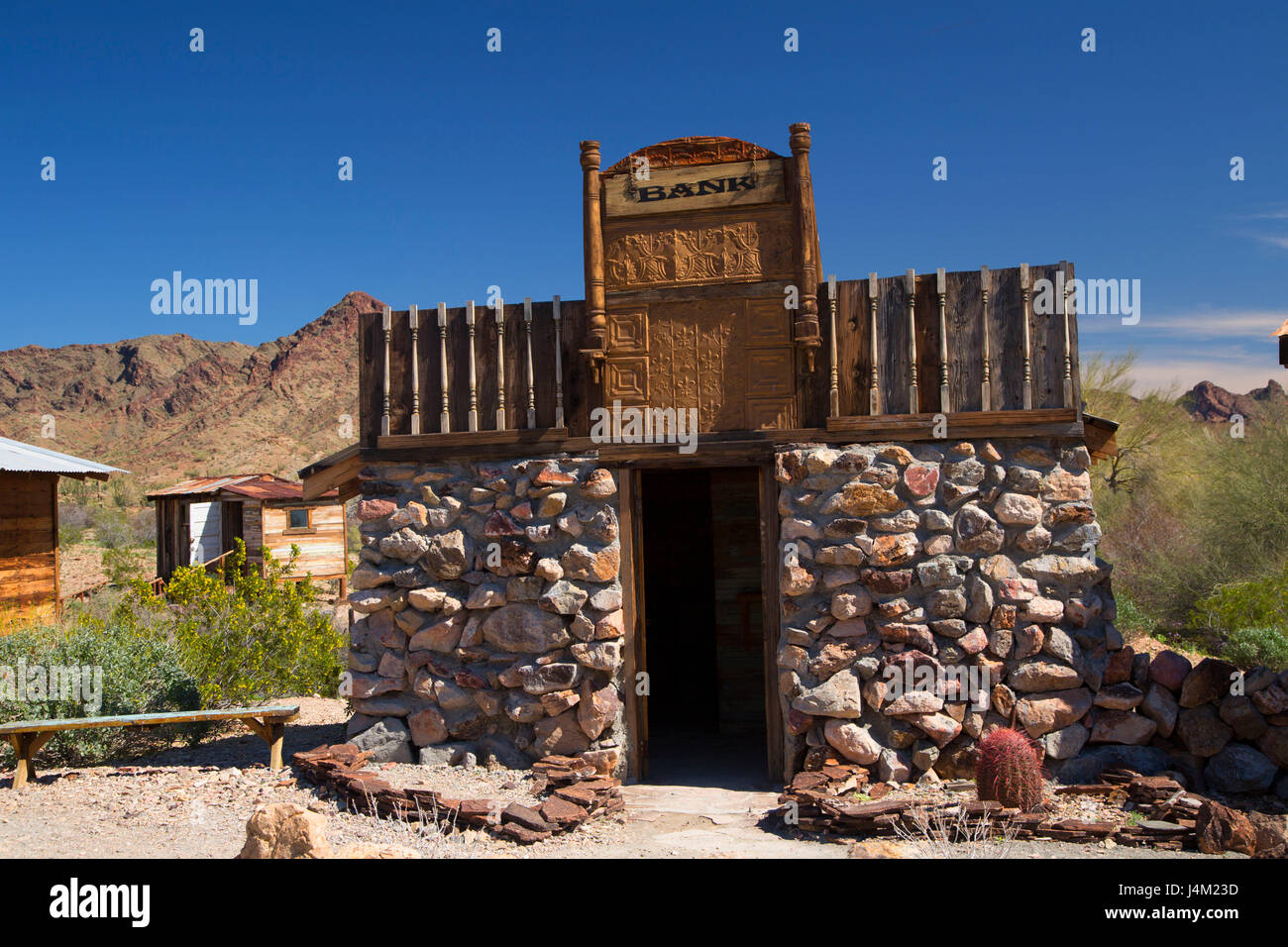 Banca, cupola Castello Museo delle Miniere, Kofa National Wildlife Refuge, Arizona Foto Stock