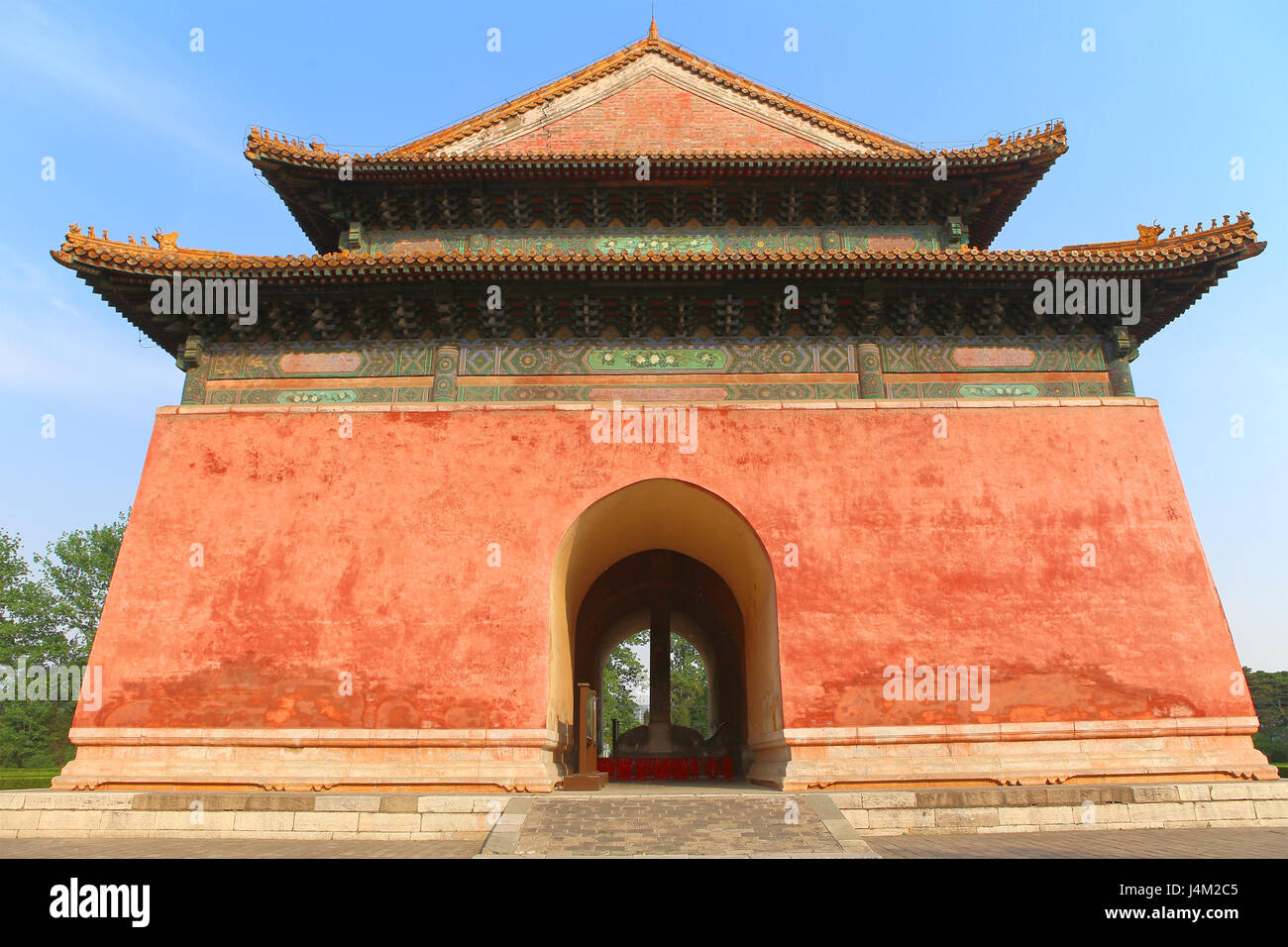 Shengde Shengong Stele Pavilion, Tombe imperiali del Ming e le dinastie di Qing, vicino a Pechino, Cina Foto Stock