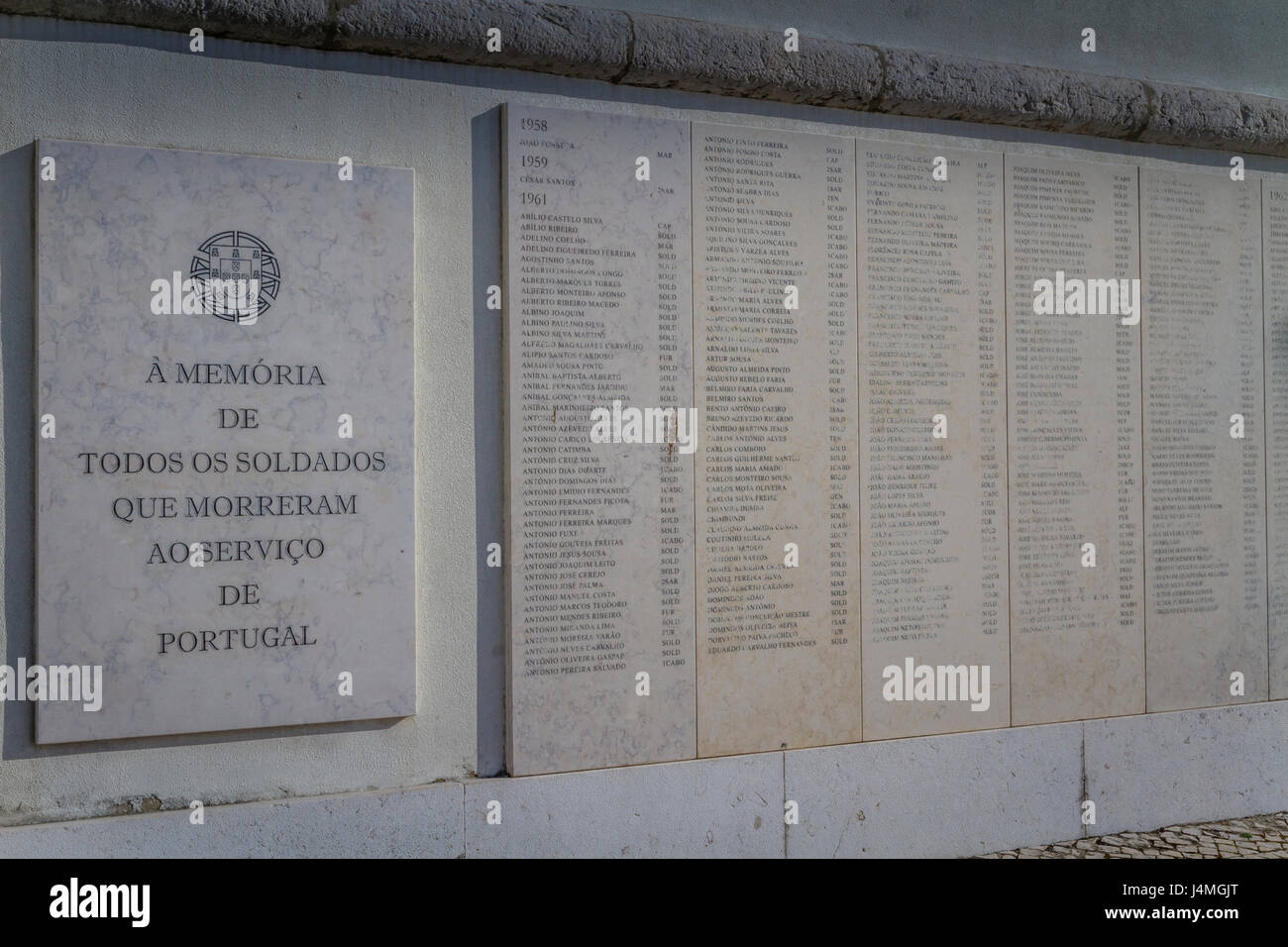 Monumento aos Combatentes do Ultramar (Memoriale di guerra), Lisbona, Portogallo Foto Stock