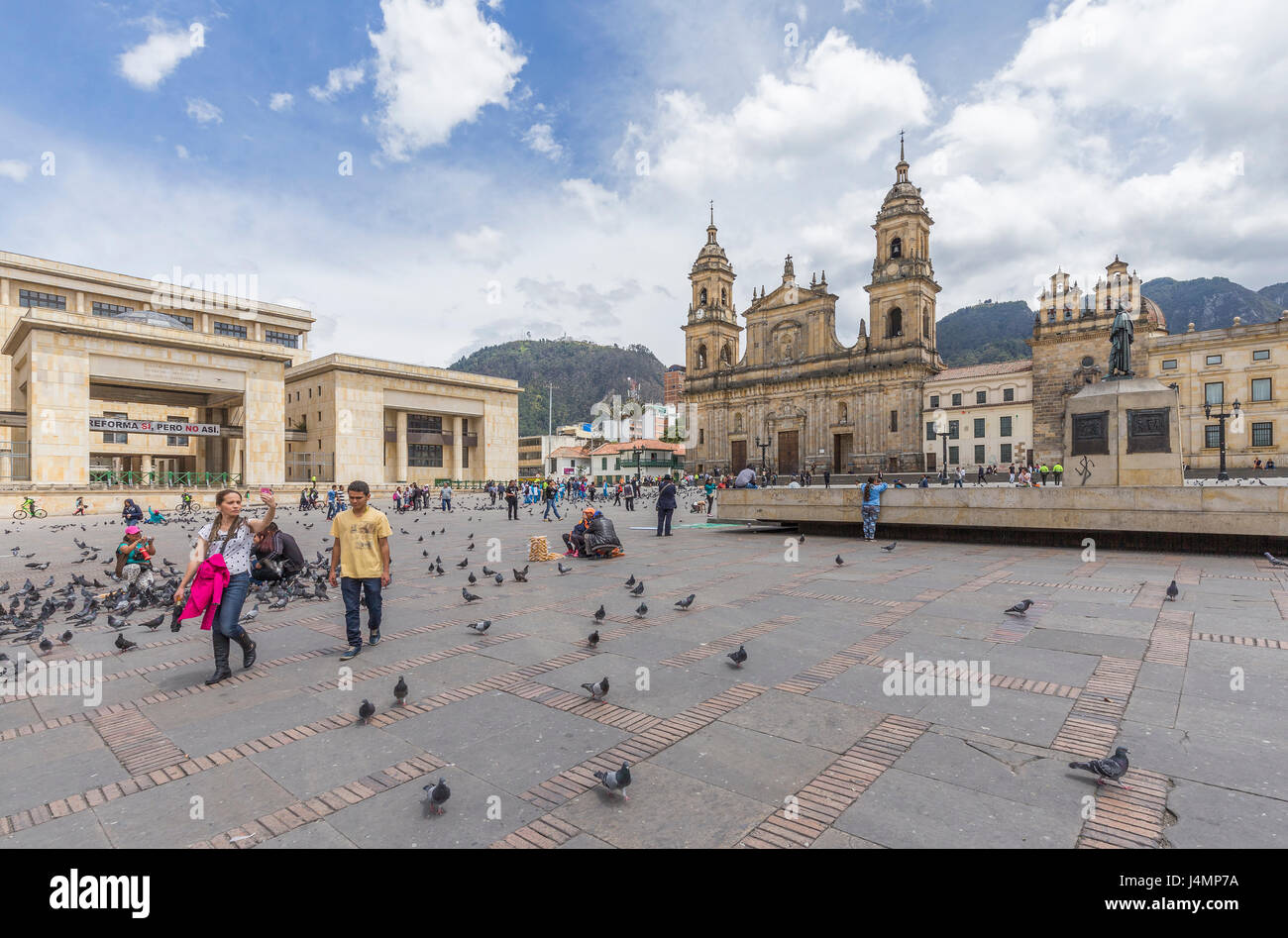 Stock Photo - Cattedrale di primaria sulla Plaza de Bolivar di Bogotà, Colombia Foto Stock