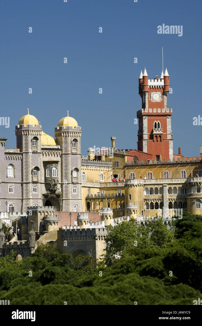 Montagna, Palacio Nacional vi Peña, Sintra, Portogallo, Foto Stock