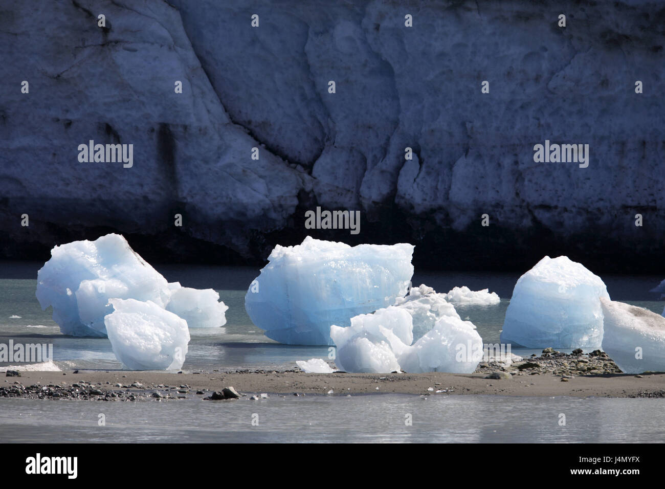 Gli Stati Uniti, Alaska, parco nazionale di Glacier Bay, John Hopkins, Ingresso Lamplugh Glacier, gelato, forfettaria Foto Stock