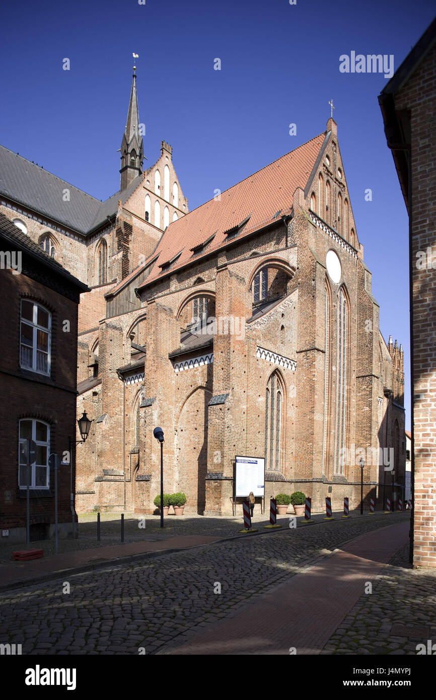 Germania, Meclemburgo-Pomerania occidentale, cittadina anseatica di Wismar, la Georgenkirche, Foto Stock