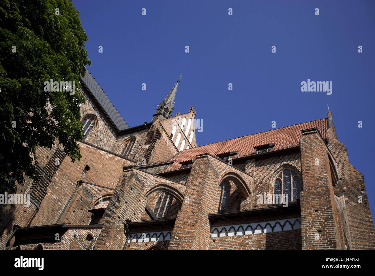 Germania, Meclemburgo-Pomerania occidentale, cittadina anseatica di Wismar, la Georgenkirche, dettaglio Foto Stock