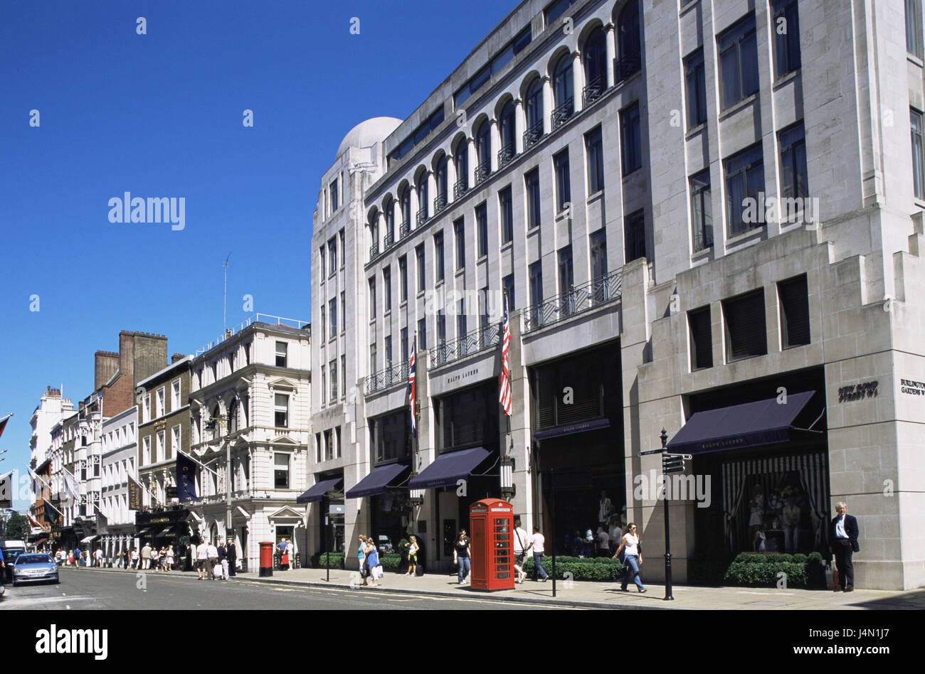 Gran Bretagna, Inghilterra, Londra, Bond Street, passanti, città capitale, strada dello shopping, terrazza, negozi, persone, turisti, acquisto di passeggiate, passeggiate nel centro storico, destinazione, turismo, Foto Stock