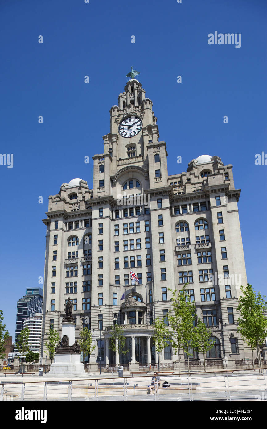 Gran Bretagna, Inghilterra, Liverpool, Pierhead, Royal Liver Building, Foto Stock