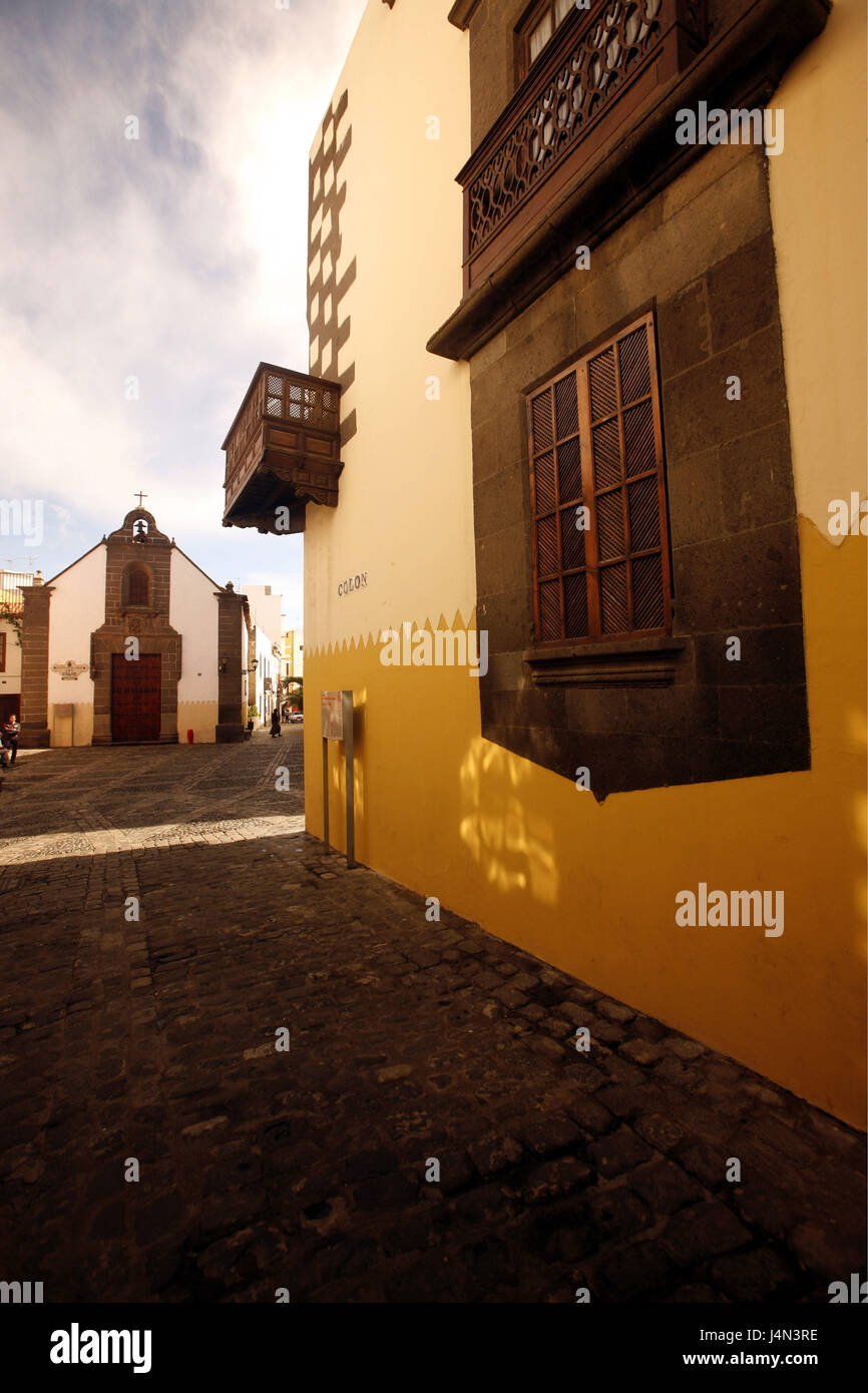 Spagna, grana Canaria, lettura di Palma, Vegueta, Plaza del Pilar Nuevo, banda, Ermita de San Antonio Abadm, Foto Stock