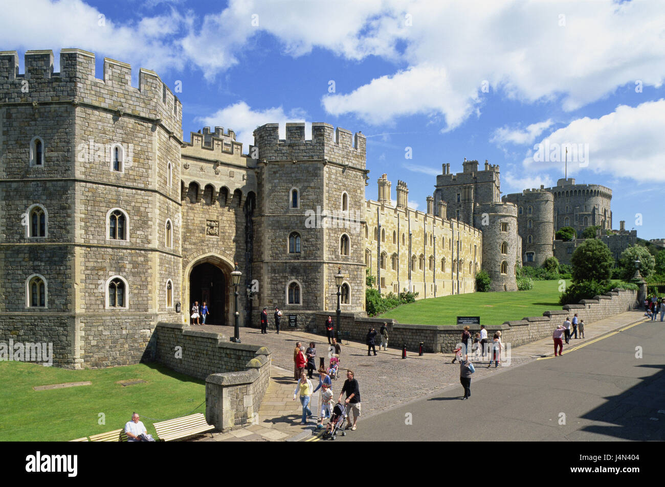 Gran Bretagna, Inghilterra, Berkshire, Windsor, il Castello di Windsor, turisti, nessun modello di rilascio, Foto Stock