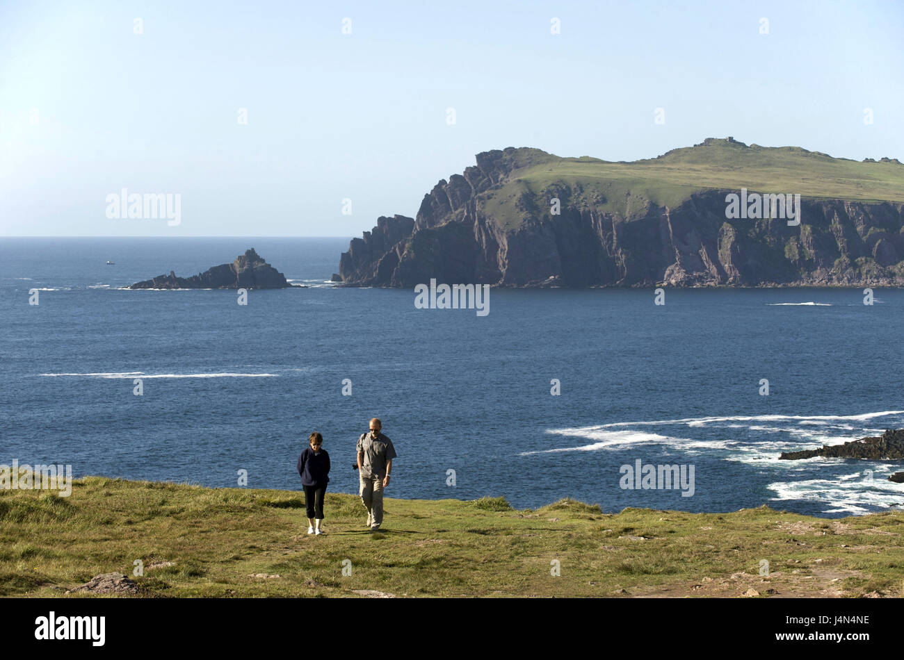 Irlanda, Munster, nella contea di Kerry, la penisola di Dingle, paesaggi costieri, giovane, Foto Stock