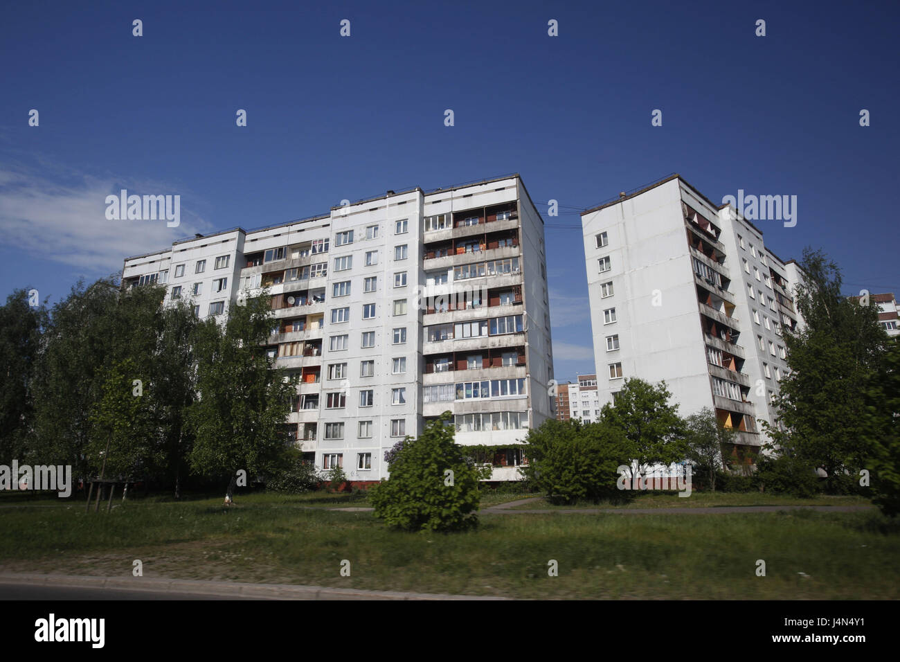 La Lettonia, Riga, Neustadt, sviluppo di alloggiamento, Foto Stock