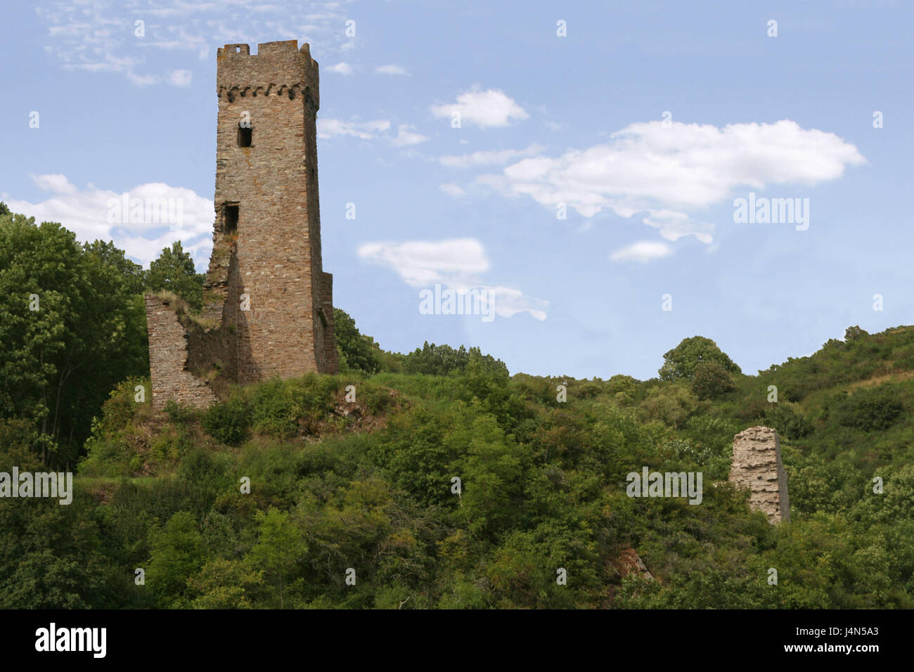 In Germania, in Renania Palatinato, Monreal, castello rovina, Eifel, castello, rovina, rimane, architettura, luogo di interesse, destinazione, turismo, struttura Foto Stock