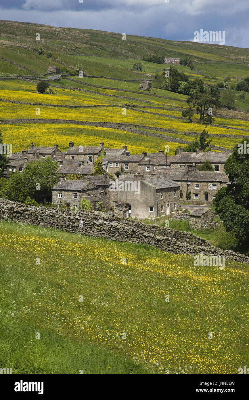 Gran Bretagna, Inghilterra, Yorkshire, Yorkshire Dales, Swaledale, Thwaite Village, Foto Stock