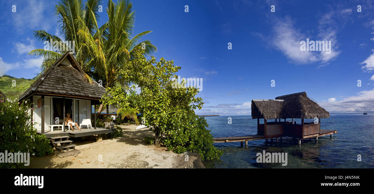 Polinesia Francese, Moorea, spiaggia, acciaierie, Foto Stock