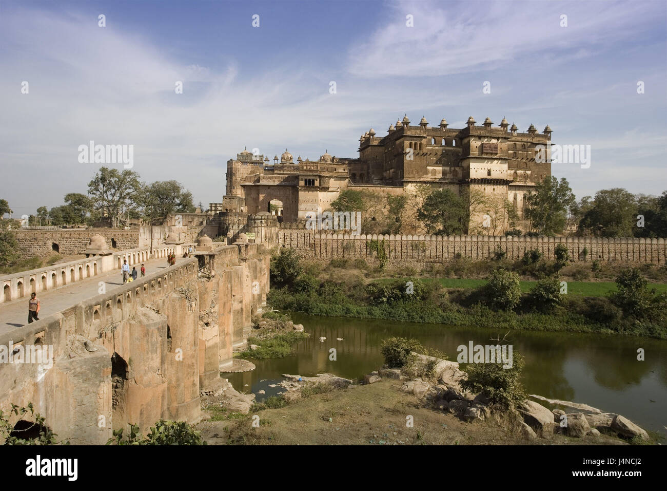 India, Madhya Pradesh, Orcha, Raj Mandir, Mahal, Foto Stock