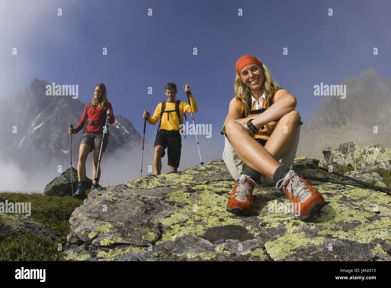 Austria, Breitlehntal, alpinista, escursione, montagne, il paesaggio di montagna Foto Stock